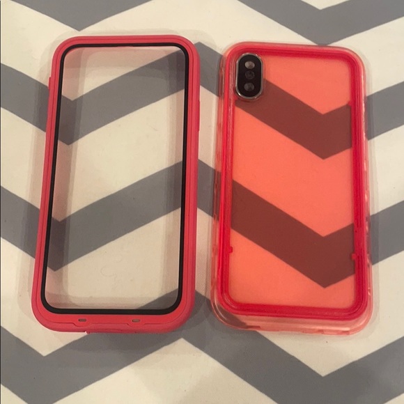 Pink 2 Part IPhone X case - Picture 1 of 1